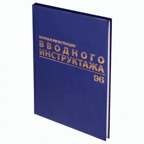Журнал регистрации вводного инструктажа, 96 л., А4 200х290 мм, бумвинил, офсет BRAUBERG, 130258 130258