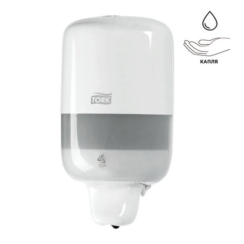 Дозатор для жидкого мыла TORK (Система S2) Elevation, 0,5 л, mini, белый, 561000 600232