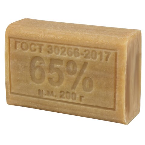 Мыло хозяйственное 65%, 200 г, МЕРИДИАН, без упаковки 602370