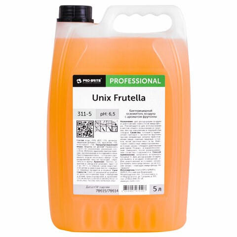 Ароматизатор освежитель воздуха, 5 л, PRO-BRITE UNIX Frutella, бактерицидный, жидкость, 311-5 609524