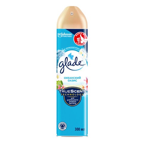 Освежитель воздуха аэрозольный 300 мл, GLADE "Океанский оазис" 602160