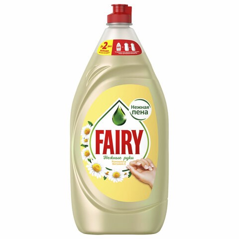 Средство для мытья посуды 1,35 л FAIRY (Фейри) Нежные руки, "Ромашка и витамин Е", 740297 606048
