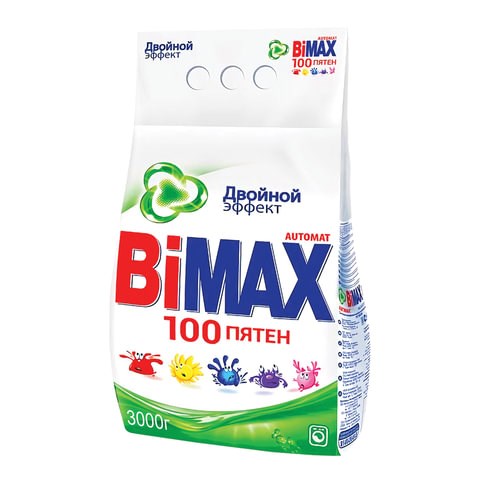 Стиральный порошок-автомат 3 кг, BIMAX "100 пятен" (Нэфис Косметикс), 502-1 601627