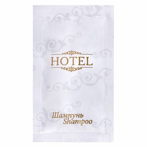 Шампунь одноразовый 10 мл, КОМПЛЕКТ 500 шт., HOTEL, саше, флоупак, 2000111 608053