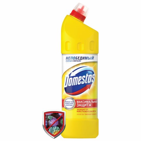 Чистящее средство 1 л, DOMESTOS (Доместос) "Лимонная свежесть", с отбеливающим эффектом 601746