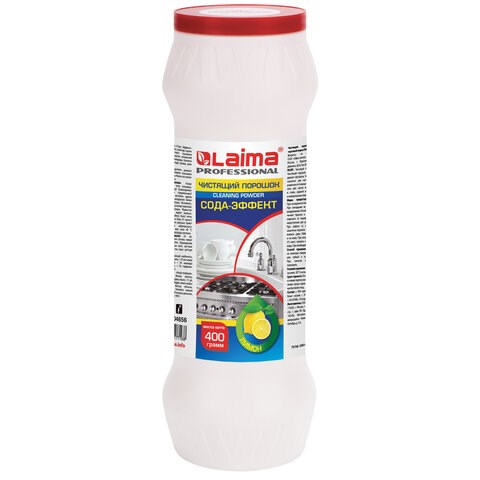 Чистящее средство 400 г, LAIMA PROFESSIONAL Сода-Эффект "Лимон", порошок, 604656 604656
