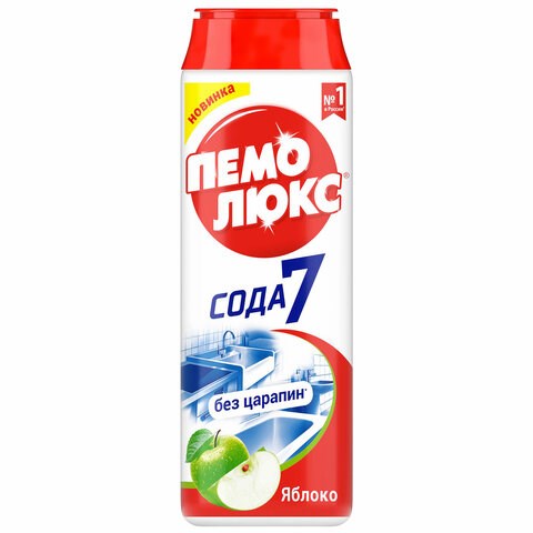 Чистящее средство 480 г, ПЕМОЛЮКС Сода-5/7, "Яблоко", порошок, 2414453 601896