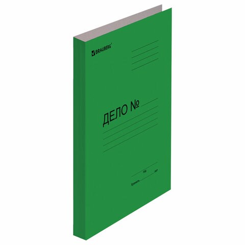 Скоросшиватель картонный мелованный BRAUBERG, гарантированная плотность 360 г/м2, зеленый, до 200 листов, 121519 121519