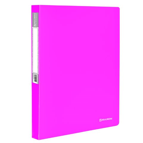 Папка 40 вкладышей BRAUBERG "Neon", 25 мм, неоновая розовая, 700 мкм, 227454 227454