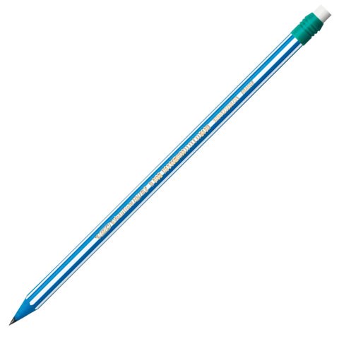 Карандаш чернографитный BIC, 1 шт., "Evolution Stripes", HB, с ластиком, корпус ассорти, 8960342 180921