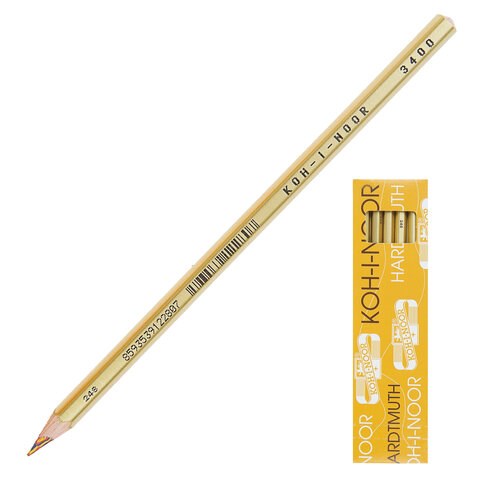 Карандаш с многоцветным грифелем KOH-I-NOOR "Aristochrom", 1 шт., шестигранный, утолщенный грифель 3,8 мм, натуральное дерево, 3400000002KD 181128