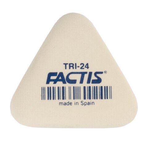 Ластик FACTIS (Испания) TRI 24, 51х46х12 мм, белый, треугольный, мягкий, PMFTRI24 227988