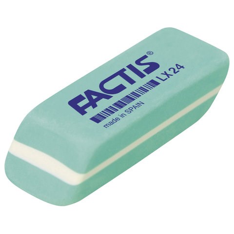 Ластик FACTIS LX 24 (Испания), 55х20х12 мм, зеленый, прямоугольный, скошенные края, мягкий, CPFLX24 228013