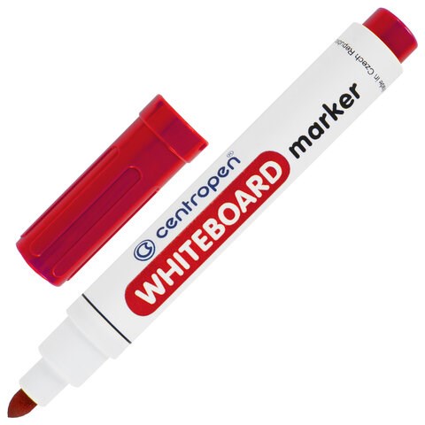 Маркер стираемый для белой доски КРАСНЫЙ, CENTROPEN "Dry-Wipe", 2,5 мм, 8559, 5 8559 0104 151108