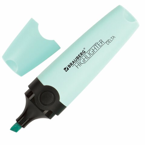 Текстовыделитель BRAUBERG "DELTA PASTEL", БИРЮЗОВЫЙ, линия 1-5 мм, 151732 151732