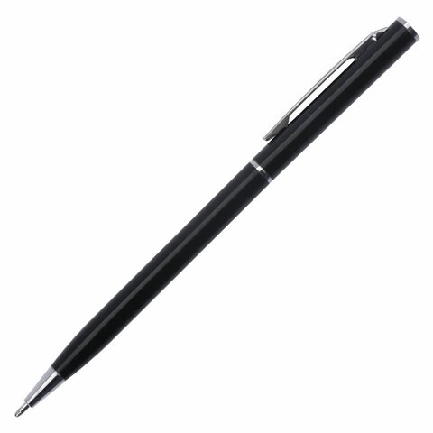 Ручка подарочная шариковая BRAUBERG "Delicate Black", корпус черный, узел 1 мм, линия письма 0,7 мм,синяя, 141399 141399