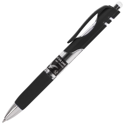 Ручка гелевая автоматическая с грипом BRAUBERG "Black Jack", ЧЕРНАЯ, трехгранная, узел 0,7 мм, линия письма 0,5 мм, 141552 141552