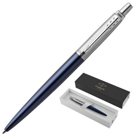 Ручка шариковая PARKER "Jotter Core Royal Blue CT", корпус синий, детали хром, синяя, 1953186 142380