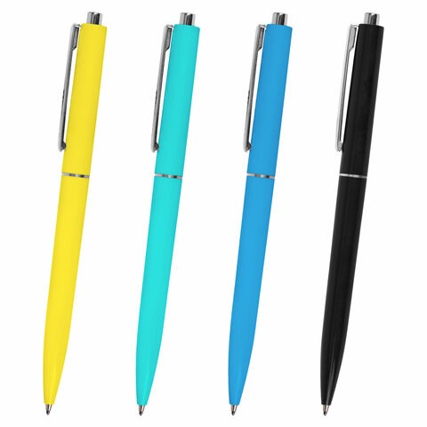 Ручка шариковая автоматическая BRAUBERG X17 COLOR, СИНЯЯ, стандартный узел 0,7 мм, линия письма 0,5 мм, 144154 144154