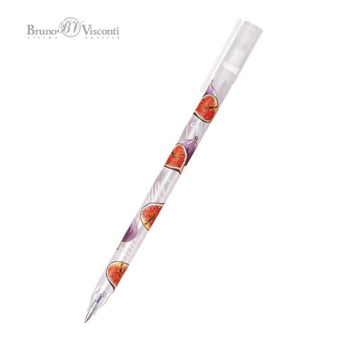 Ручка гелевая BRUNO VISCONTI "UniWrite", СИНЯЯ, "Fresh&fruity. Инжир", линия 0,4 мм, 20-0305/02 144183