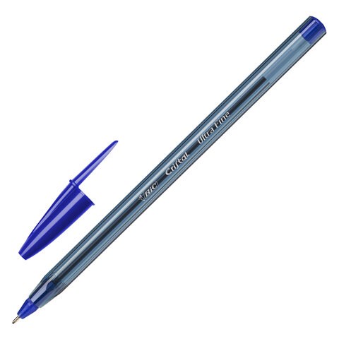 Ручка шариковая BIC "Cristal Exact", СИНЯЯ, корпус тонированный, узел 0,7 мм, линия письма 0,28 мм, 992605 143971