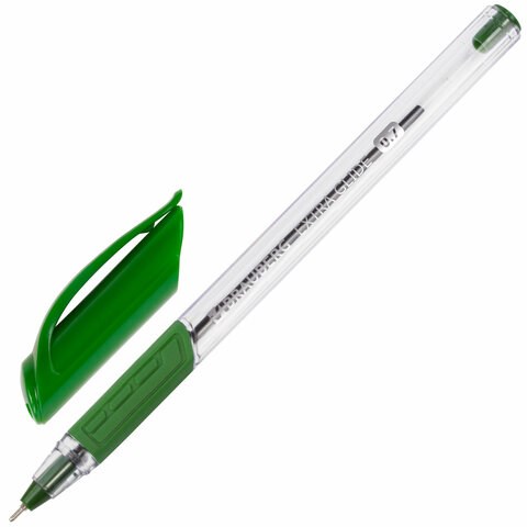 Ручка шариковая масляная BRAUBERG "Extra Glide GT", ЗЕЛЕНАЯ, трехгранная, узел 0,7 мм, линия письма 0,35 мм, 142921 142921