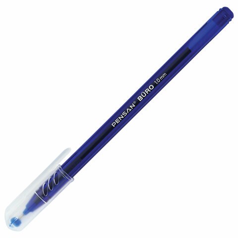 Ручка шариковая масляная PENSAN "Buro", СИНЯЯ, игольчатый узел 1 мм, линия письма 0,8 мм, 2270 143833