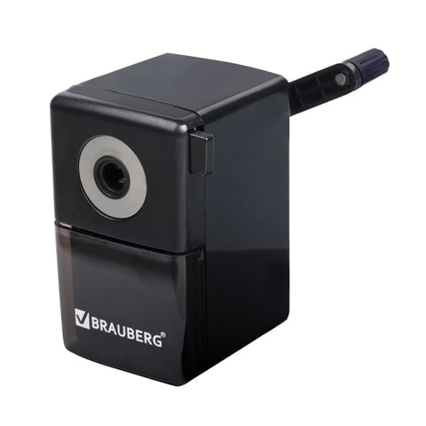 Точилка механическая BRAUBERG "BLACK JACK", крепление к столу, металлический механизм, цвет чёрный, 222516 222516