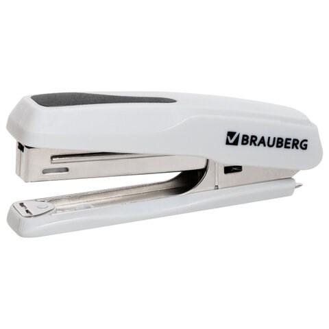 Степлер №10 BRAUBERG "Extra", до 20 листов, антистеплер, серый, 229083 229083