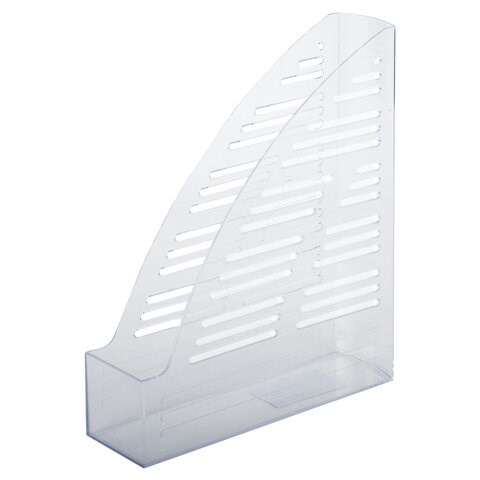 Лоток вертикальный для бумаг BRAUBERG "Standard", 245х70х295 мм, прозрачный, 237223 237223