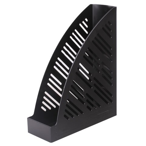 Лоток вертикальный для бумаг BRAUBERG "Standard+", 250х90х300 мм, черный, 237224 237224
