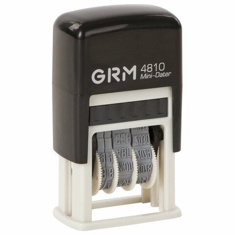 Датер-мини месяц буквами, оттиск 20х3,8 мм синий, GRM 4810, 124131000 237744