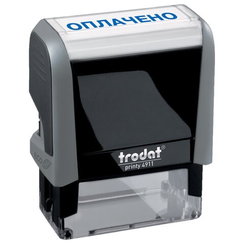 Штамп стандартный "ОПЛАЧЕНО", оттиск 38х14 мм, синий, TRODAT 4911P4-1.2, 53559 235584