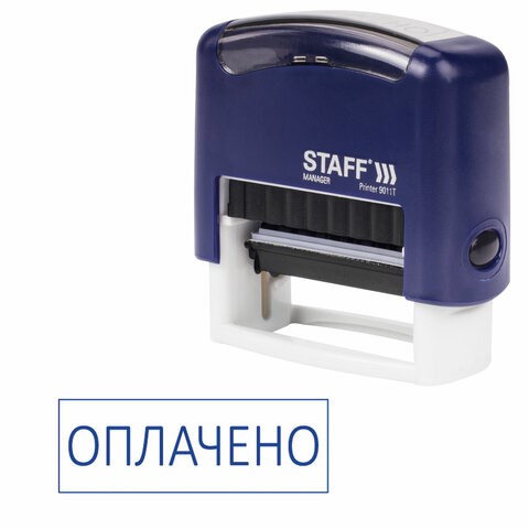 Штамп стандартный STAFF "ОПЛАЧЕНО", оттиск 38х14 мм, "Printer 9011T", 237421 237421