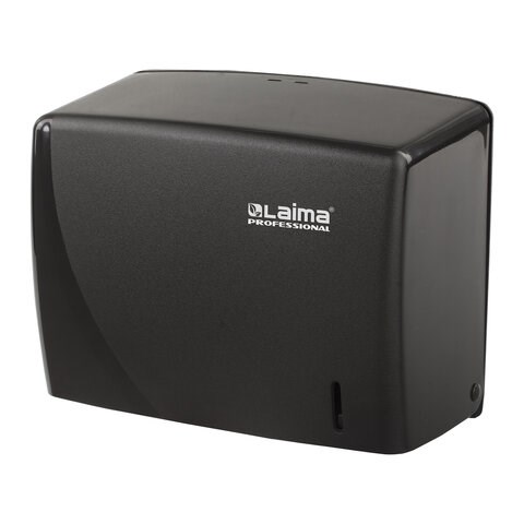 Диспенсер для полотенец LAIMA PROFESSIONAL ORIGINAL (Система H3), V-сложения, черный, ABS, 605762 605762