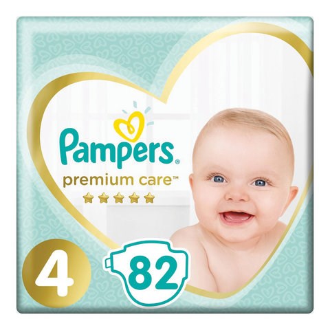 Подгузники 82 шт. PAMPERS (Памперс) Premium Care, размер 4 (9-14 кг), 1210801 605873