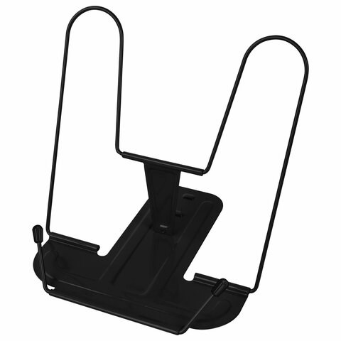 Подставка для книг и учебников BRAUBERG LINE+, металлическая, черная, европодвес, 238214 238214