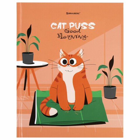 Дневник 1-11 класс 40 л., твердый, BRAUBERG, глянцевая ламинация, "Cute cat", 106852 106852