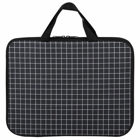 Папка на молнии с ручками BRAUBERG А4, 1 отделение, полиэстер, 20 мм, "Checkered", 272173 272173
