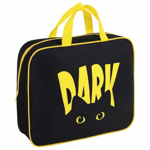 Папка на молнии с ручками BRAUBERG А4, 1 отделение, полиэстер, 80 мм, "Dark cat", 272178 272178