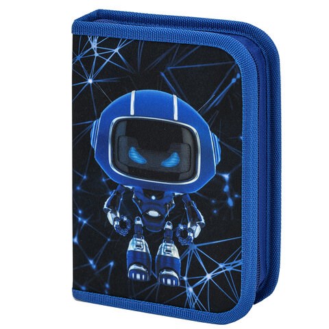 Пенал BRAUBERG, 1 отделение, полиэстер, 21х14 см, "Evil robot", 272328 272328