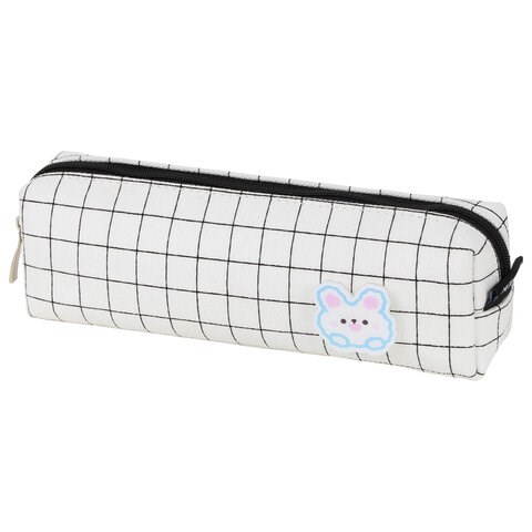 Пенал BRAUBERG, 1 отделение, полиэстер, "Sweet bunny", белый, 19х4х6 см, 272304 272304