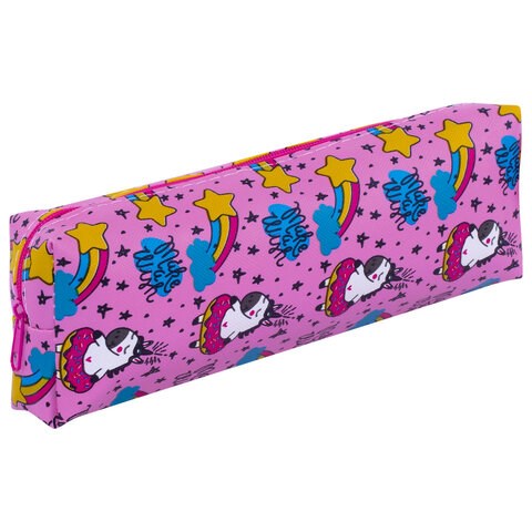 Пенал-косметичка ПИФАГОР, мягкий, "UNICORN", прямоугольный, 20х7х4 см, 229265 229265