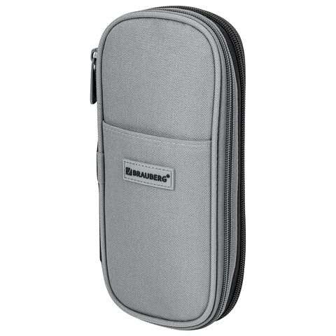 Пенал-трансформер BRAUBERG, полиэстер, 22х10х3 см, "Charcoal gray", 271561 271561