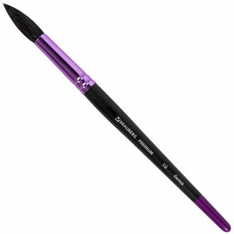 Кисть белка, круглая № 10, BRAUBERG PREMIUM, 200979 200979