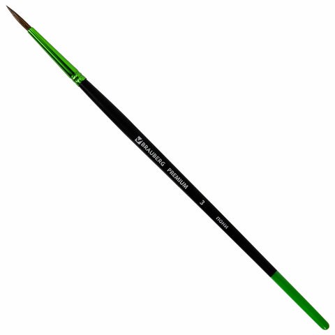 Кисть из ворса пони № 3, BRAUBERG PREMIUM, 200982 200982