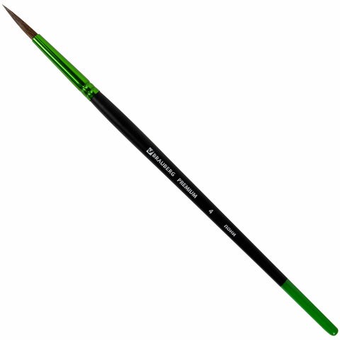 Кисть из ворса пони № 4, BRAUBERG PREMIUM, 200983 200983