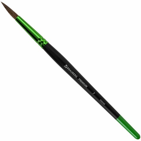Кисть из ворса пони № 7, BRAUBERG PREMIUM, 200986 200986