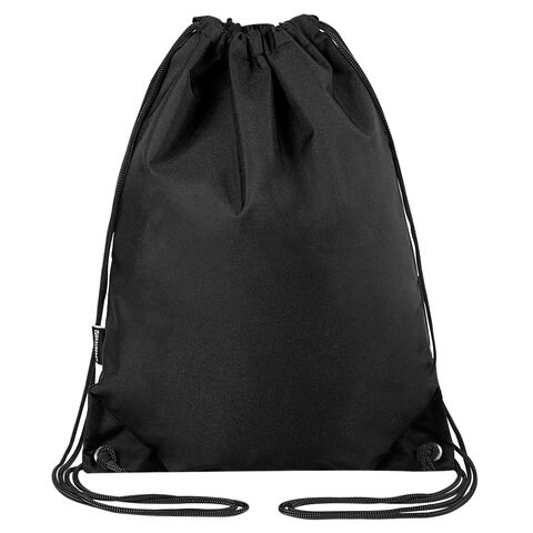 Мешок для обуви BRAUBERG плотный, карман на молнии, подкладка, 43х33 см, Total Black, 272427 272427