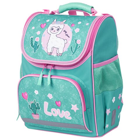 Ранец ПИФАГОР BASIC, с эргономичной спинкой, "Baby lama", 35х28х18 см, 229934 229934